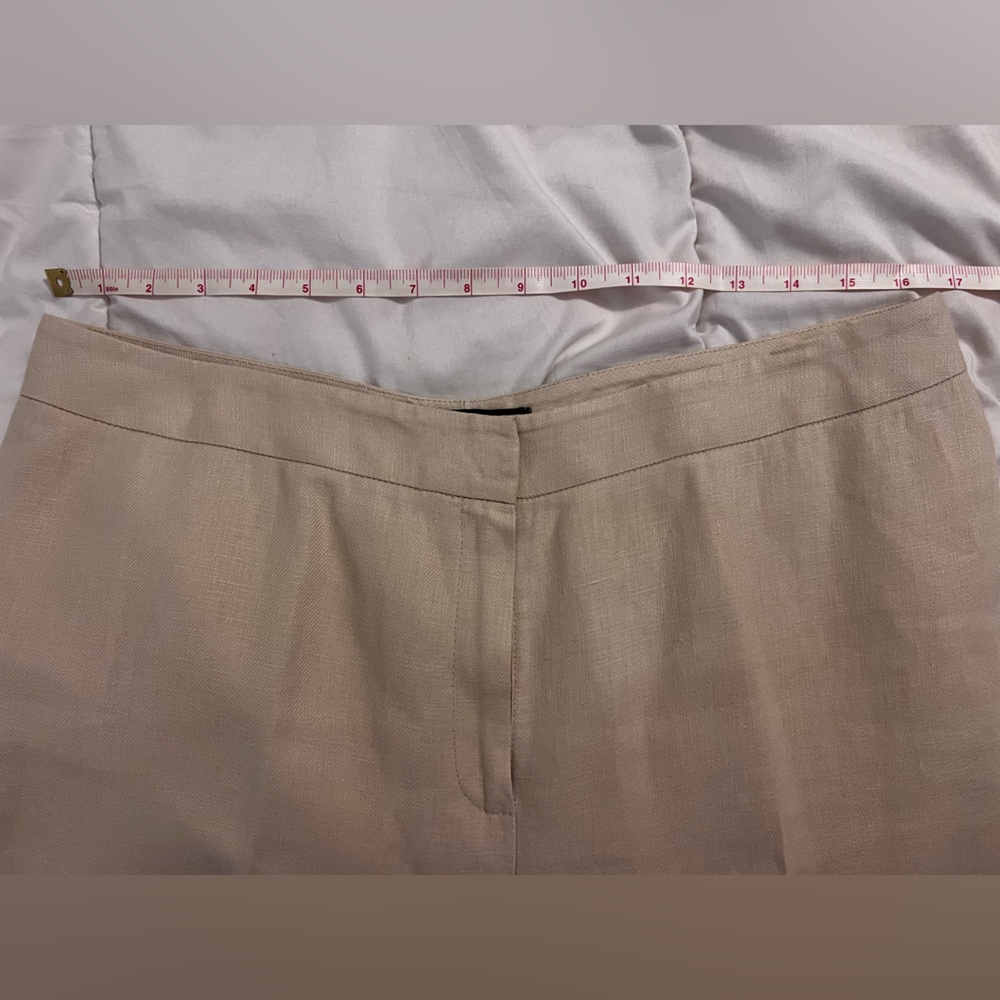 Lafayette Linen Wide-Leg Trousers - Women’s Size 12 - Cream/Beige - Picture 6 of 6
